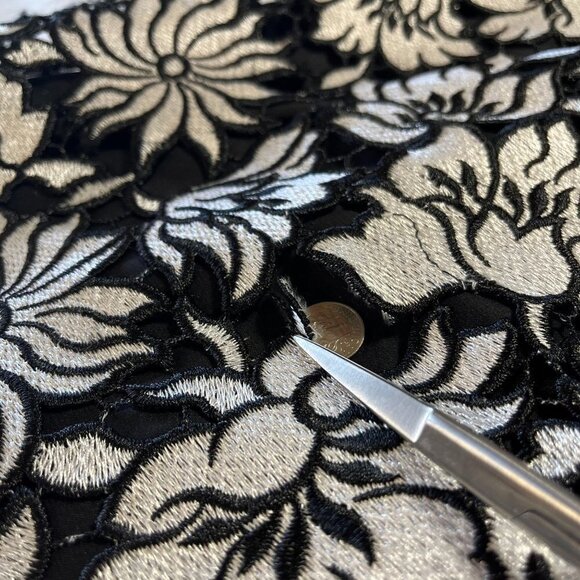 Kay Unger Black and White Hi Lo Hem Dress Ladies Size 10 - Picture 7 of 9